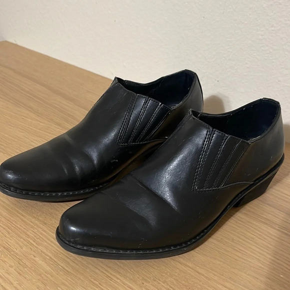 90s Nickels ankle black booties size 6.5 - Picture 1 of 16